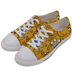 Adventure Time Finn Jake Cartoon Women s Low Top Canvas Sneakers by Bedest