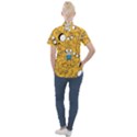 Adventure Time Finn Jake Cartoon Women s Short Sleeve Pocket Shirt View2