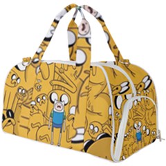 Adventure Time Finn Jake Cartoon Burner Gym Duffel Bag by Bedest