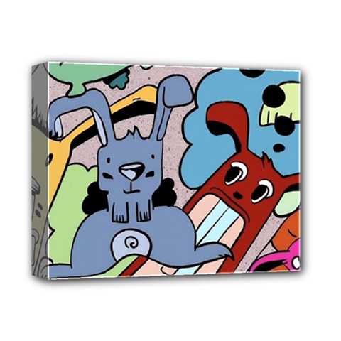 Graffiti Monster Street Theme Deluxe Canvas 14  X 11  (stretched) by Bedest