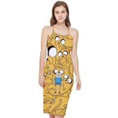 Adventure Time Finn Jake Cartoon Bodycon Cross Back Summer Dress by Bedest