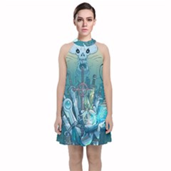 Adventure Time Lich Velvet Halter Neckline Dress  by Bedest