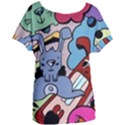 Graffiti Monster Street Theme Women s Oversized T-Shirt View1