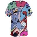 Graffiti Monster Street Theme Women s Oversized T-Shirt View2