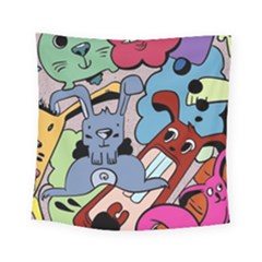 Graffiti Monster Street Theme Square Tapestry (small) by Bedest