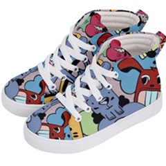 Graffiti Monster Street Theme Kids  Hi-top Skate Sneakers by Bedest