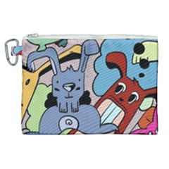 Graffiti Monster Street Theme Canvas Cosmetic Bag (xl) by Bedest