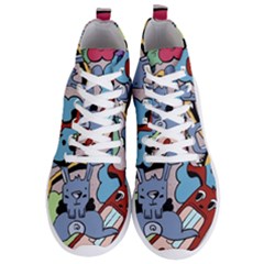 Graffiti Monster Street Theme Men s Lightweight High Top Sneakers by Bedest