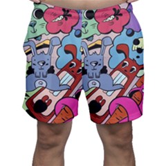 Graffiti Monster Street Theme Men s Shorts by Bedest