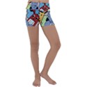 Graffiti Monster Street Theme Kids  Lightweight Velour Yoga Shorts View1