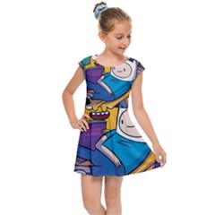 Adventure Time Finn  Jake Marceline Kids  Cap Sleeve Dress by Bedest