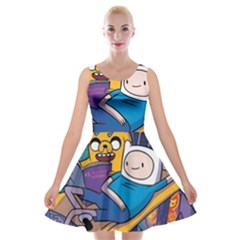 Adventure Time Finn  Jake Marceline Velvet Skater Dress by Bedest