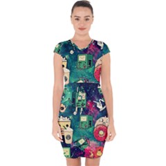 Adventure Time America Halloween Capsleeve Drawstring Dress  by Bedest