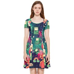 Adventure Time America Halloween Inside Out Cap Sleeve Dress by Bedest