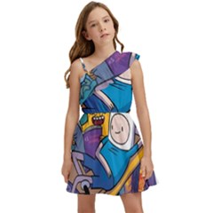 Adventure Time Finn  Jake Marceline Kids  One Shoulder Party Dress by Bedest