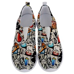 Comical Words Animals Comic Omics Crazy Graffiti No Lace Lightweight Shoes by Bedest