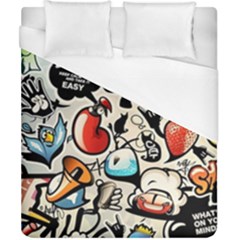 Art Book Gang Crazy Graffiti Supreme Work Duvet Cover (california King Size) by Bedest