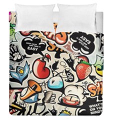 Art Book Gang Crazy Graffiti Supreme Work Duvet Cover Double Side (queen Size) by Bedest