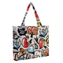 Art Book Gang Crazy Graffiti Supreme Work Zipper Medium Tote Bag View2