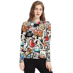 Art Book Gang Crazy Graffiti Supreme Work Women s Long Sleeve Rash Guard by Bedest