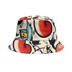 Comical Words Animals Comic Omics Crazy Graffiti Bucket Hat by Bedest