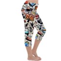 Art Book Gang Crazy Graffiti Supreme Work Lightweight Velour Capri Yoga Leggings View3