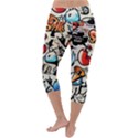 Art Book Gang Crazy Graffiti Supreme Work Lightweight Velour Capri Yoga Leggings View4