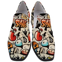 Art Book Gang Crazy Graffiti Supreme Work Women Slip On Heel Loafers by Bedest