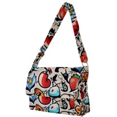 Art Book Gang Crazy Graffiti Supreme Work Full Print Messenger Bag (l) by Bedest