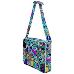 Graffiti Pop Art Crazy Retro Cross Body Office Bag by Bedest