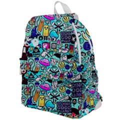 Graffiti Pop Art Crazy Retro Top Flap Backpack by Bedest