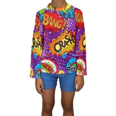 Crash Bang Adventure Time Art Boom Graffiti Kids  Long Sleeve Swimwear by Bedest