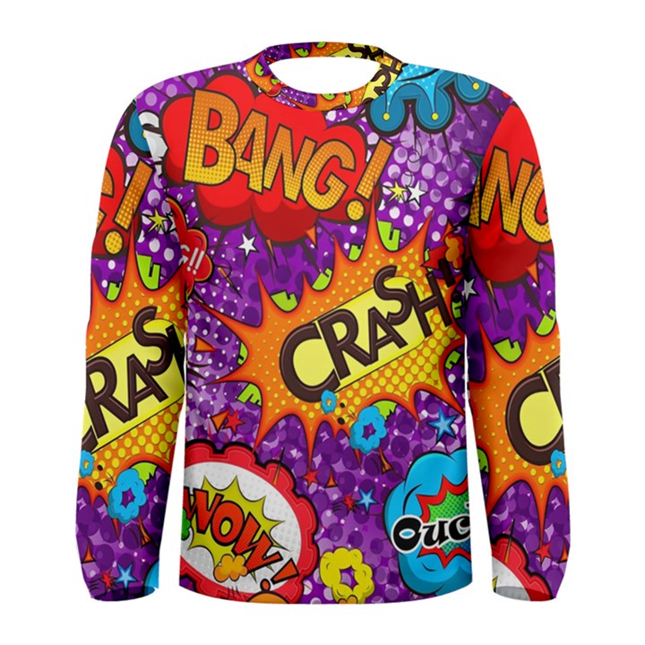 Crash Bang Adventure Time Art Boom Graffiti Men s Long Sleeve T-Shirt