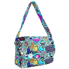 Graffiti Pop Art Crazy Retro Courier Bag by Bedest