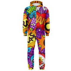 Crash Bang Adventure Time Art Boom Graffiti Hooded Jumpsuit (men) by Bedest