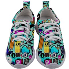 Graffiti Pop Art Crazy Retro Kids Athletic Shoes by Bedest