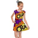 Crash Bang Adventure Time Art Boom Graffiti Kids  Cap Sleeve Dress View1