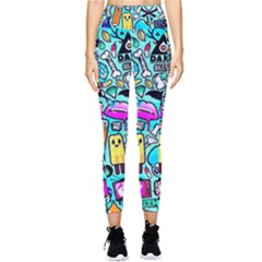 Graffiti Pop Art Crazy Retro Pocket Leggings  by Bedest