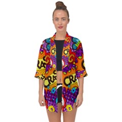 Crash Bang Adventure Time Art Boom Graffiti Open Front Chiffon Kimono by Bedest