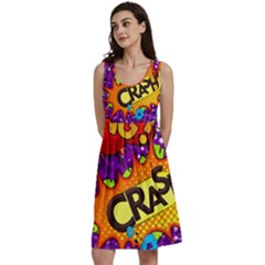 Crash Bang Adventure Time Art Boom Graffiti Classic Skater Dress by Bedest