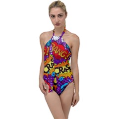 Crash Bang Adventure Time Art Boom Graffiti Go With The Flow One Piece Swimsuit by Bedest