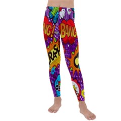 Crash Bang Adventure Time Art Boom Graffiti Kids  Lightweight Velour Leggings by Bedest