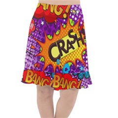 Crash Bang Adventure Time Art Boom Graffiti Fishtail Chiffon Skirt by Bedest