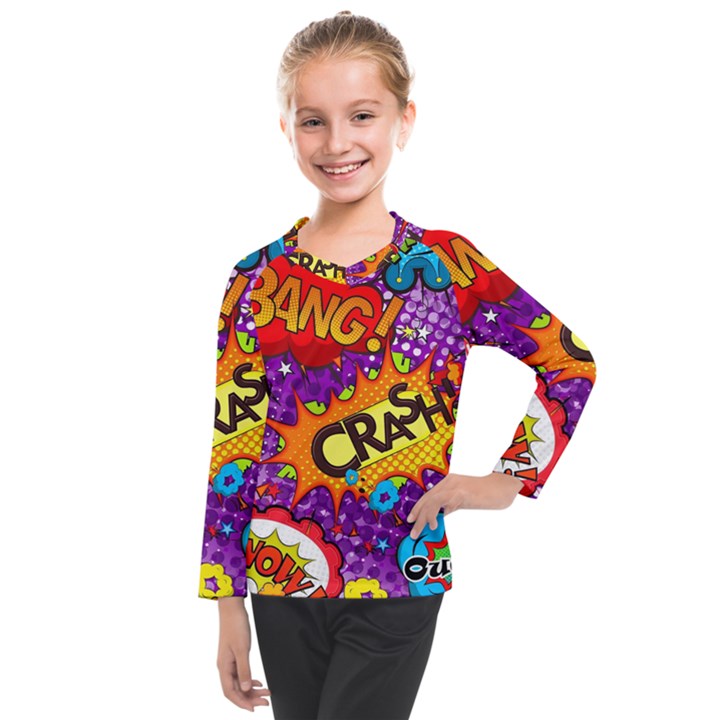 Crash Bang Adventure Time Art Boom Graffiti Kids  Long Mesh T-Shirt