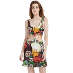 Graffiti Go Art Velour Cutout Dress by Bedest