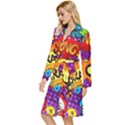 Crash Bang Adventure Time Art Boom Graffiti Long Sleeve Velvet Robe View2