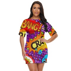 Crash Bang Adventure Time Art Boom Graffiti Just Threw It On Dress by Bedest