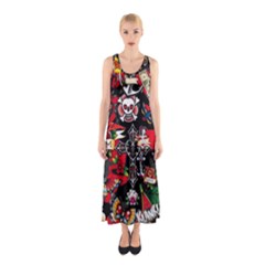 Graffiti Tatoo Skate Art Boom Sleeveless Maxi Dress by Bedest