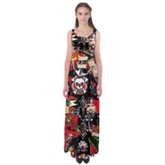 Graffiti Tatoo Skate Art Boom Empire Waist Maxi Dress by Bedest