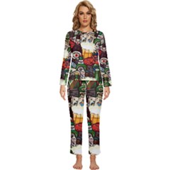 Graffiti Go Art Womens  Long Sleeve Lightweight Pajamas Set by Bedest